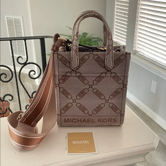 Michael Kors Tan and Brown Logo Tote - Picture 2 of 9